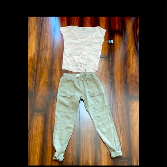 C&C joggers & lucky brand shirt both size Xsm - Picture 1 of 3